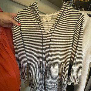 Striped Dress with Pockets and Hood